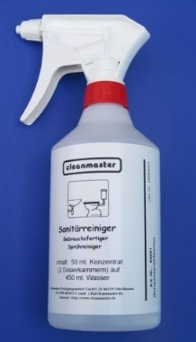 Schaumsprühflasche Sanitärreiniger, leer ohne Inhalt
