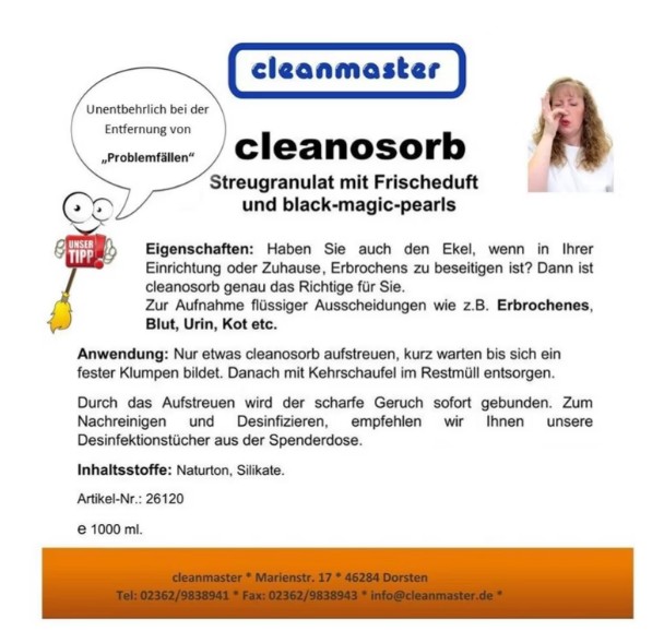 cleanosorb - universal Bindemittel 1 kg. Dose