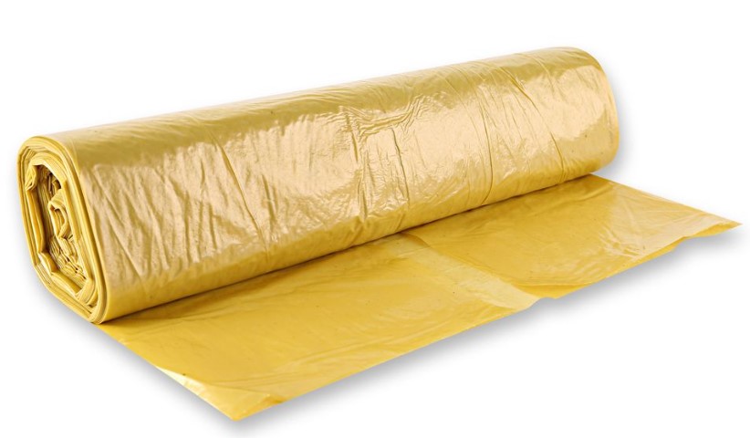 Müllsack Eco,Gelb, 700 x 1100 mm, 120 l, LDPE, 33 my